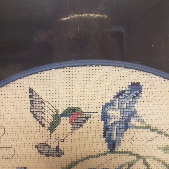 Cross stitch kit Hummingbird Oval Framing Hoop SEALED New - Picture 2 of 12